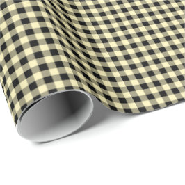 Presente Amarelo-Manteiga | Papel de enrolamento de Gingham