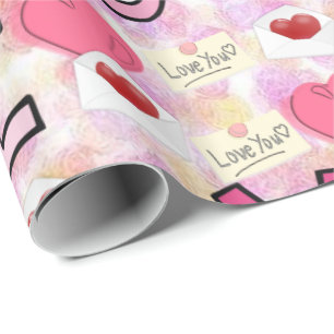 Presente Amor Com Papel De Envolvimento Brilhante