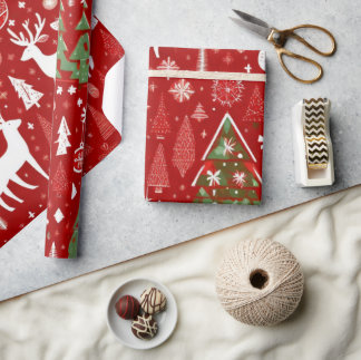 Presente Animais de Natal Papel de Moldagem Santa Claus