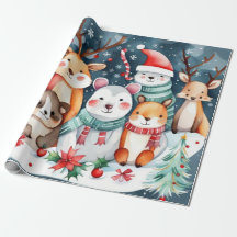 Animais de Natal Papel de Moldagem Santa Claus
