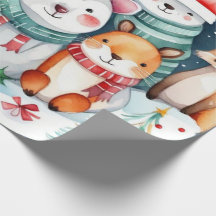 Animais de Natal Papel de Moldagem Santa Claus