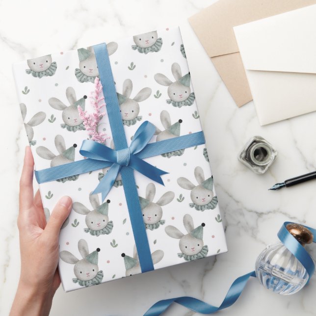 Presente Aniversário - Bunny Vintage - Papel Russo De Enrol (Presentear)