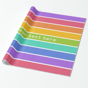 Presente Arco-Íris Cores de papel personalizado de empacota