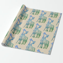 Presente Arte de Girafas de Papel Molhado