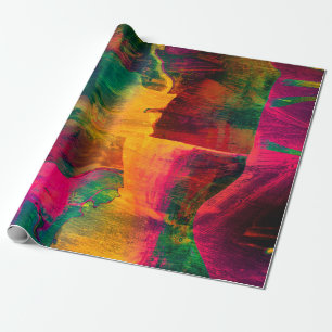 Presente arte em suporte de papel vibrante com abstrato de