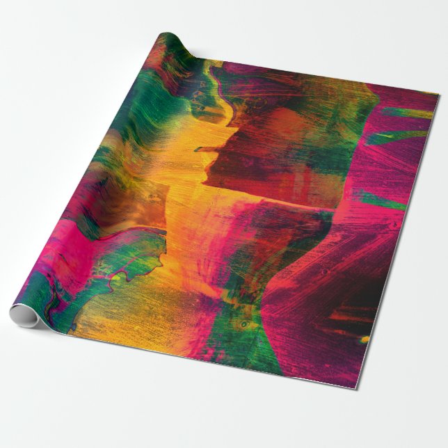 Presente arte em suporte de papel vibrante com abstrato de  (Desenrolado)