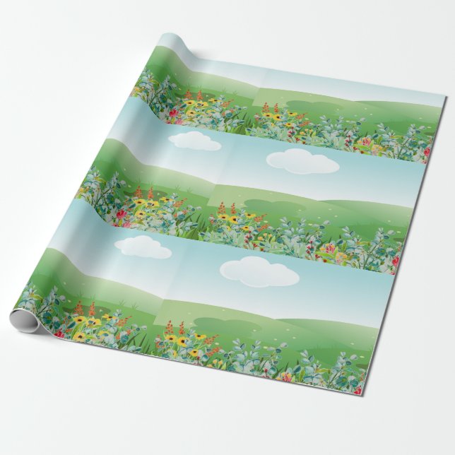 Presente Artesanato de Flor Silvestre da Primavera ou Papel (Desenrolado)