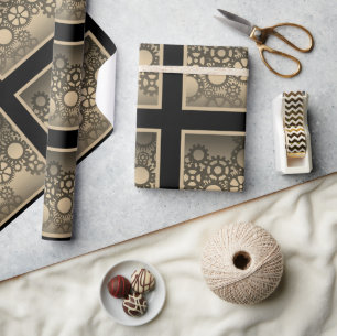 Presente Artesanato ou papel de enrolamento do relógio de v