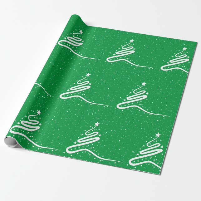 Presente Árvore de Natal e Papel de Mola de Neve (Desenrolado)