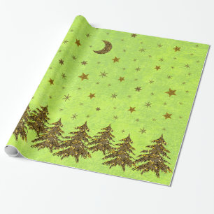 Presente Árvore de Natal Sparkly, estrelas no papel