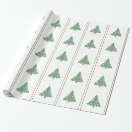 Presente Árvore de Natal verde elegante no papel de