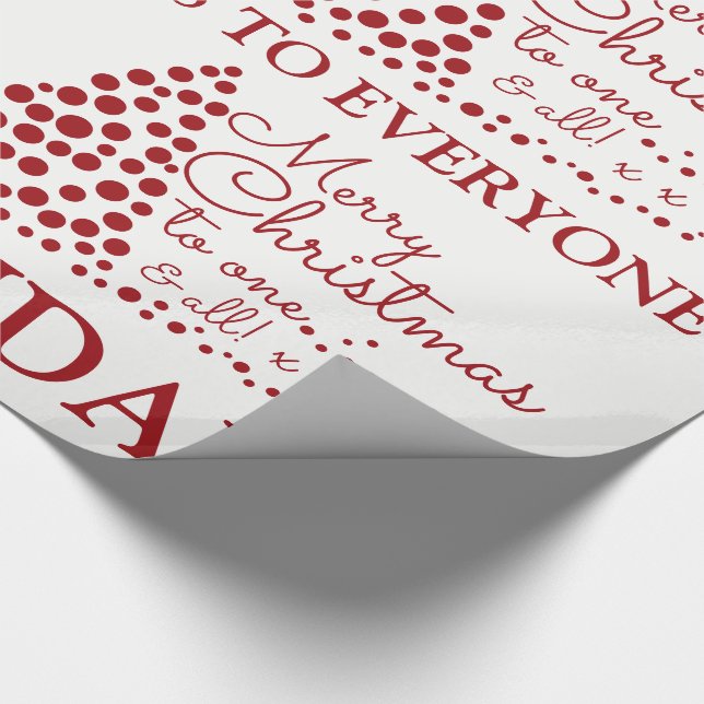 Presente Árvore de Natal Vermelha, Papel de Embalagem de Na (Ponta)