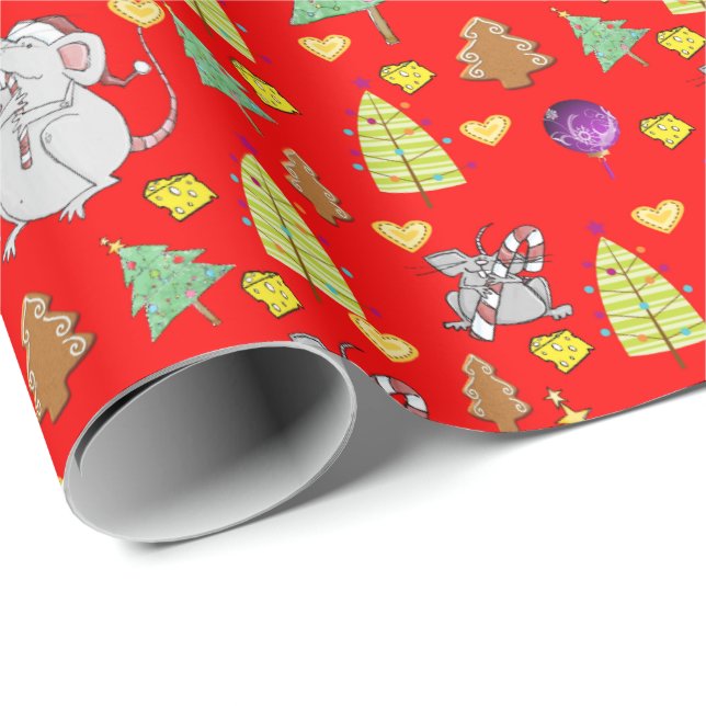 Presente Árvores de Natal Molhando Papel Mouse Queijo Verme (Ponta do rolo)