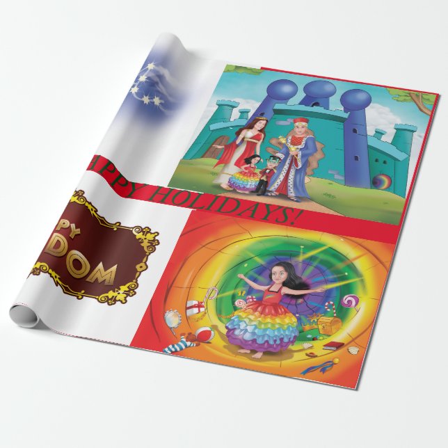 Presente Autismo: O Feliz Papel de Embalagem do Reino (Desenrolado)