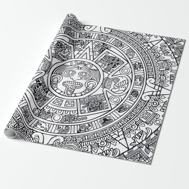 Presente AZTEC OU MEXICA - Papel de embalagem mexicana (Desenrolado)