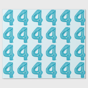 Presente Azul 4 - Papel de empacotamento por balão