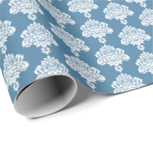 Presente Azul Cornflower  Papel branco para enrolamento de 