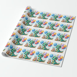 Presente Baby Dino Gift Wrap Papel de regalo