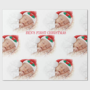 PRESENTE BABY PRIMEIRO PAPEL DE EMBALAGEM DE NATAL
