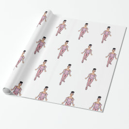 Presente Ballerina 30"x6 pés, Papel de enrolamento brilhant