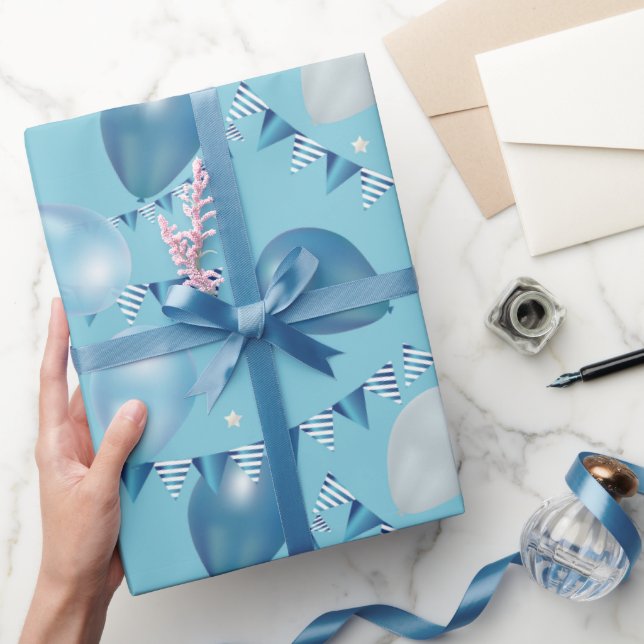 Presente Balões, Estrelas e Papel de Acondicionamento de An (Presentear)