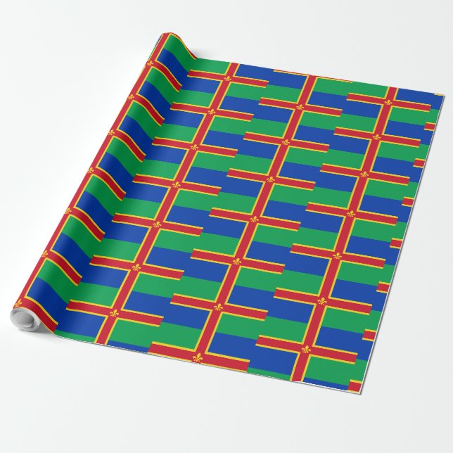 Presente Bandeira do papel de enrolamento de Lincolnshire (Desenrolado)