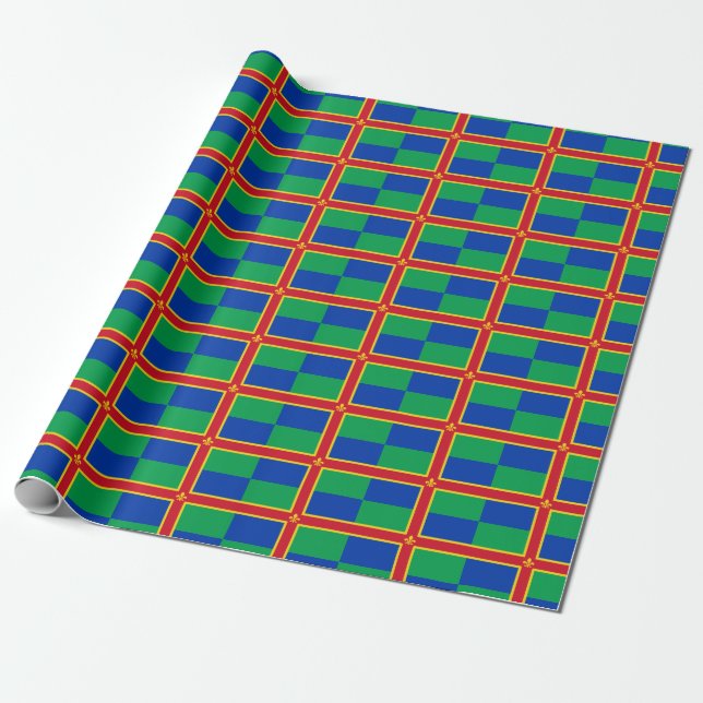 Presente Bandeira do papel de enrolamento de Lincolnshire (Desenrolado)
