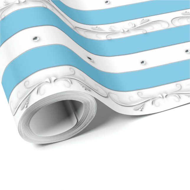 Presente Banho de Aqua com papel de enrolamento de ornament (Ponta do rolo)