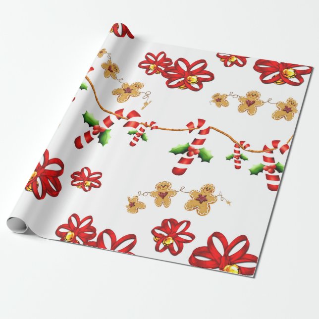 Presente Bastão de doces, papel de envolvimento do brilho (Desenrolado)