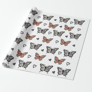 Presente "Belo Papel De Embalagem De Borboleta.