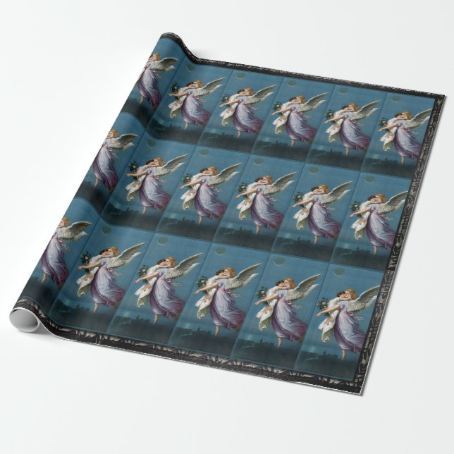 Presente Belo Papel de Moldagem de Anjo de Guardião (Desenrolado)