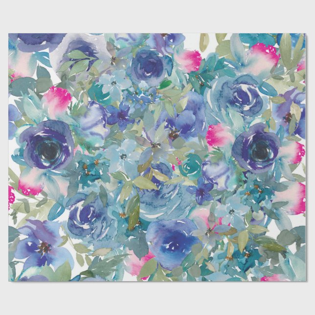 Presente Belo papel de moldagem de flor de aquarela (Aberto)