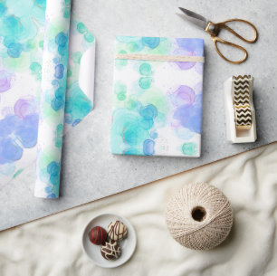Presente Belo papel de ondulação com efeito de aquarela