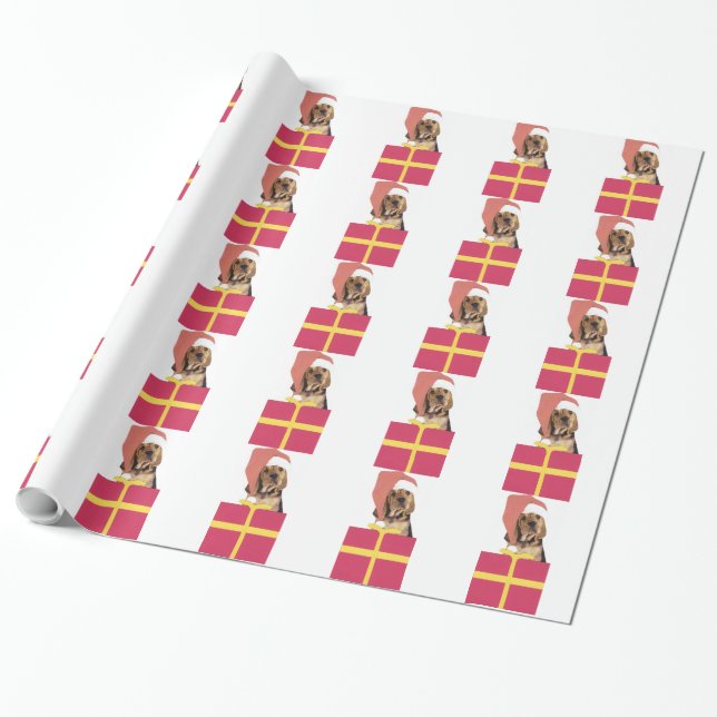 Presente Bloodhound no papel de envolvimento do chapéu do (Desenrolado)
