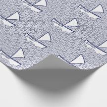 Boat on Waves Wraping Paper (Barco no papel de enr