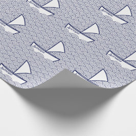 Presente Boat on Waves Wraping Paper (Barco no papel de enr