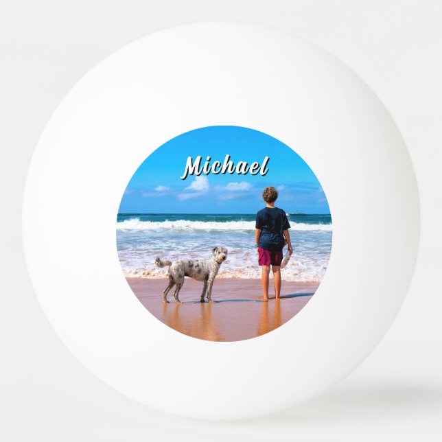 Presente Bola de Ping Pong com Foto Personalizada  (Verso)