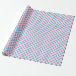Presente Bolinhas azul no papel de moldagem da Rosa claro