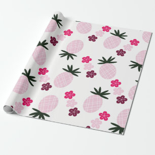 Presente Bonito no papel de envolvimento do rosa Aloha