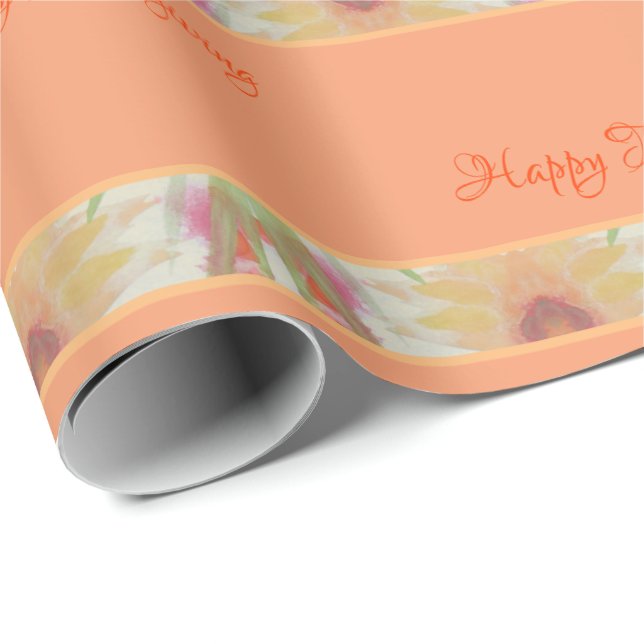 Presente Bonito Papel de Ação de Graças (Ponta do rolo)