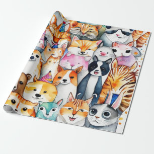 Presente Bons animais dão ideias Papel de enrolar