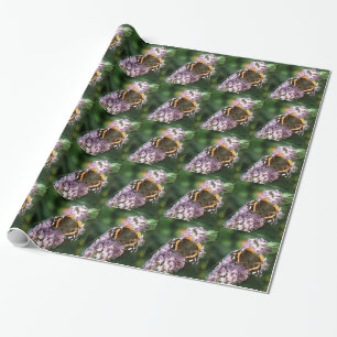 Presente Borboleta-Almirante Vermelha e papel de escuta Bud