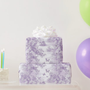 Presente Borboletas Roxas Em Papel De Fundo Roxo Casamento 