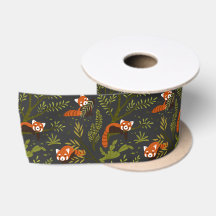 Presente Botânico Floresta Escura Panda Vermelho