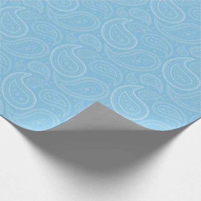 Presente Branco de Paisley na luz - papel de envolvimento (Ponta)
