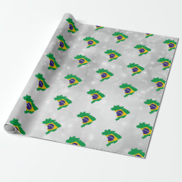 Presente Brasil: Mapa de papel para enrolamento da bandeira