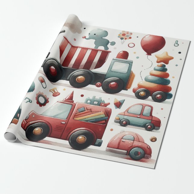 Presente Brinquedos de automóveis Papel de enrolar (Desenrolado)