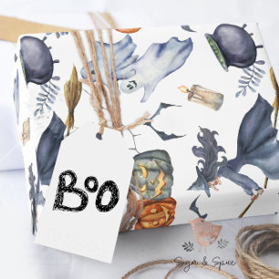 Presente Bruxa de Halloween e Papel de Molho Fantasma