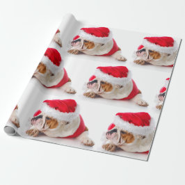 Presente BULLDOG COM Papel de Natal, NATAL