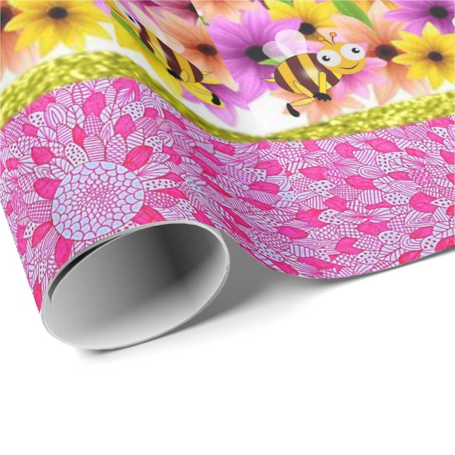 Presente Bumblebee de papel de enrolamento do dia de as mãe (Ponta do rolo)